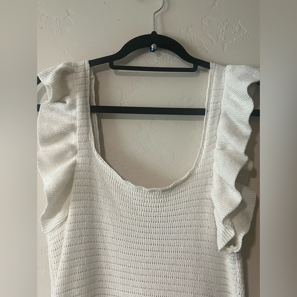 Anthropologie Ruffled Pointelle Mini Dress Knit Ivory
Size M - Picture 5 of 13